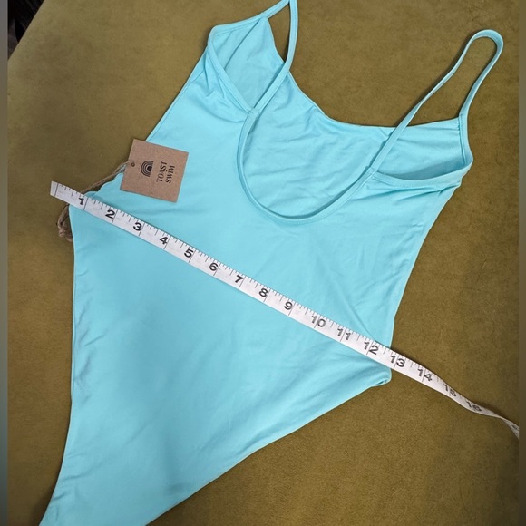Free People x Toast High Cut One-Piece Swimsuit Sz S in Island Paradise NWT 93 - Picture 14 of 16